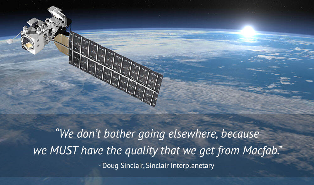 picture of a satellite in space